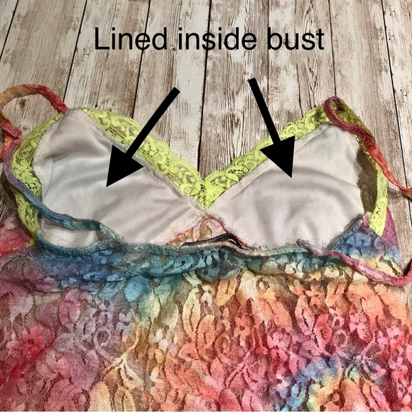 Dolls-kill "NGOrder" brand, multi-color, stretch lace tank top -size M (uk10) - Picture 10 of 11